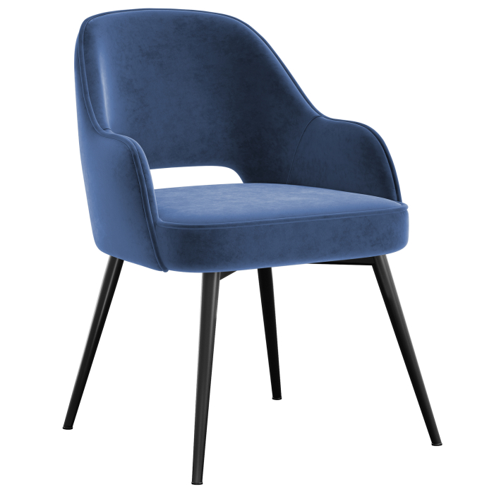 Julia | Hotel Chair | Blue | Velvet