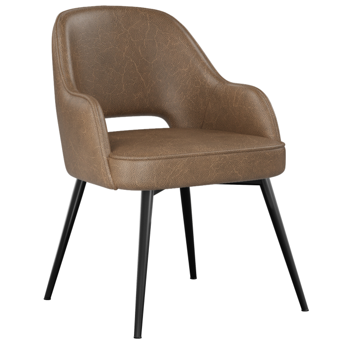 Julia | Hotellstol | Brun | Skinn