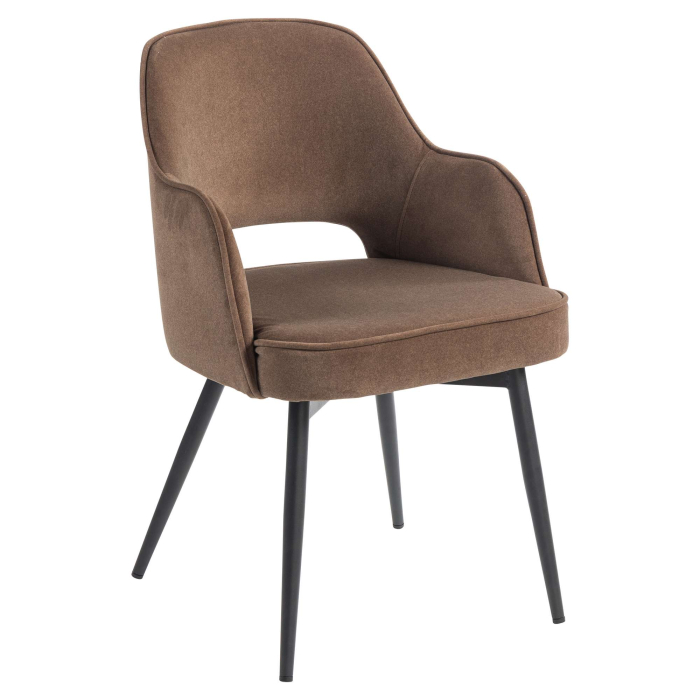 Julia | Hotellstol | Brun | Sammet