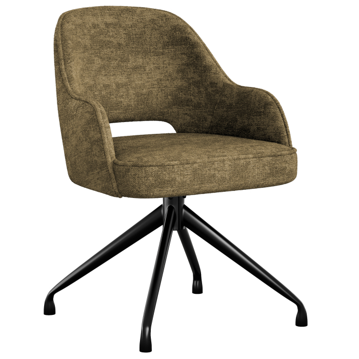 Julia | Hotell Stol | Brun | Tyg/Textil | Snurrfot