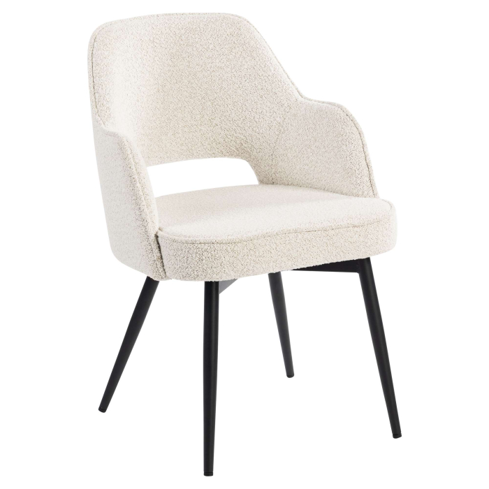 Julia | Hotelstol | Cremefarvet | Teddystof