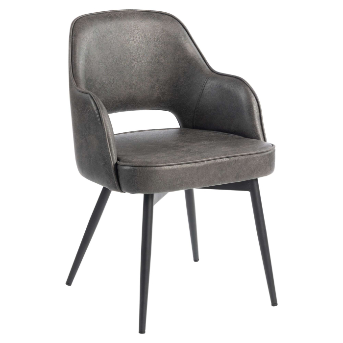 Julia | Fauteuil d'hôtel | Noir | Cuir