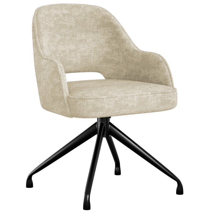 Julia | Hotel Stuhl | Taupe | Stoff/Textil | Drehfuß