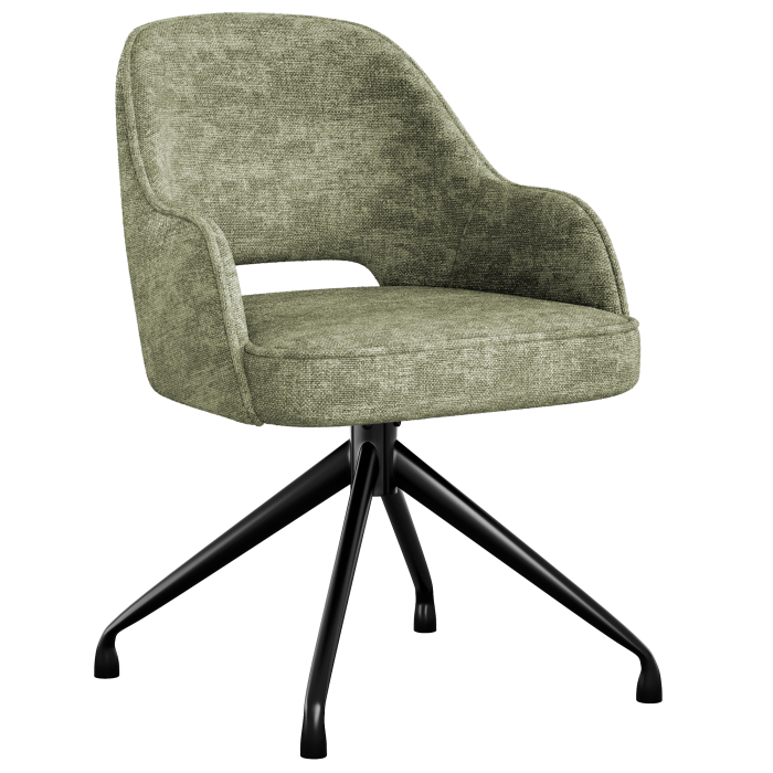 Julia | Hôtel Stuhl | Vert | Tissu/Textile | Base pivotante