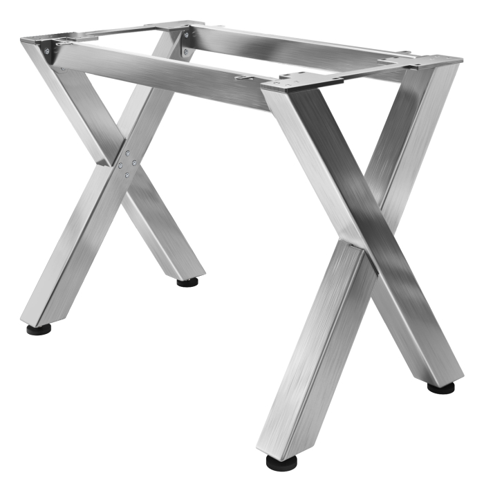 JUANA | Bistro Stehtischgestell | L: B: H: 119 x 60  x 105cm | 2 x Verbinder | Edelstahl 