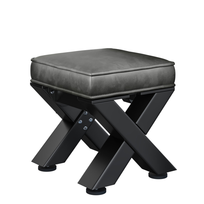 JUANA | Pouf Bistro | B:H 40 x 51cm | Nero/ Antracite