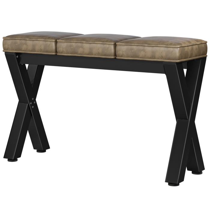 JUANA | Bænk B:H 120 x 81cm | 8mm | Sort/ Taupe