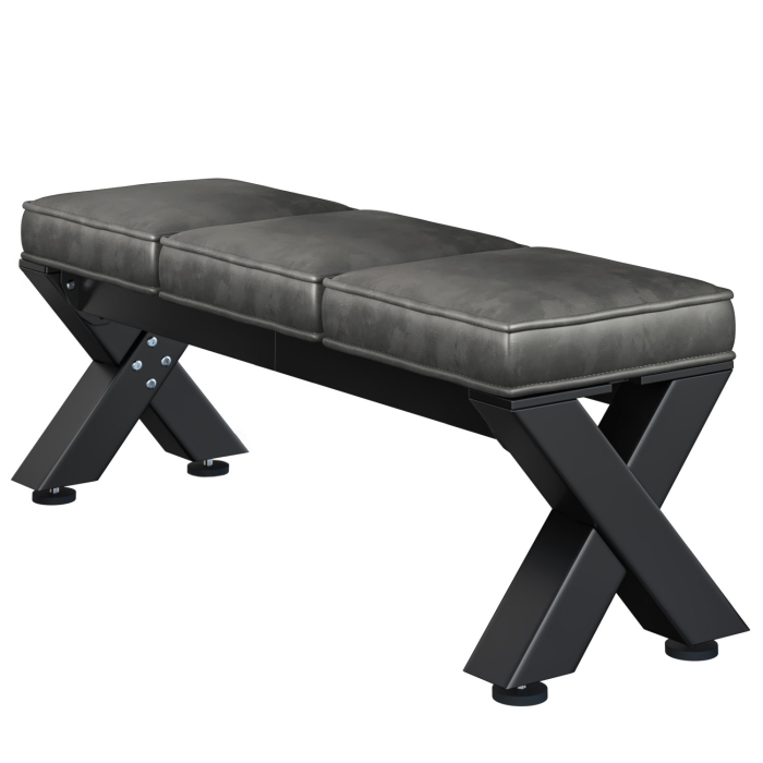 JUANA | Lounge bænk B:H 120 x 51 cm | 8 mm | Sort/ Antracite