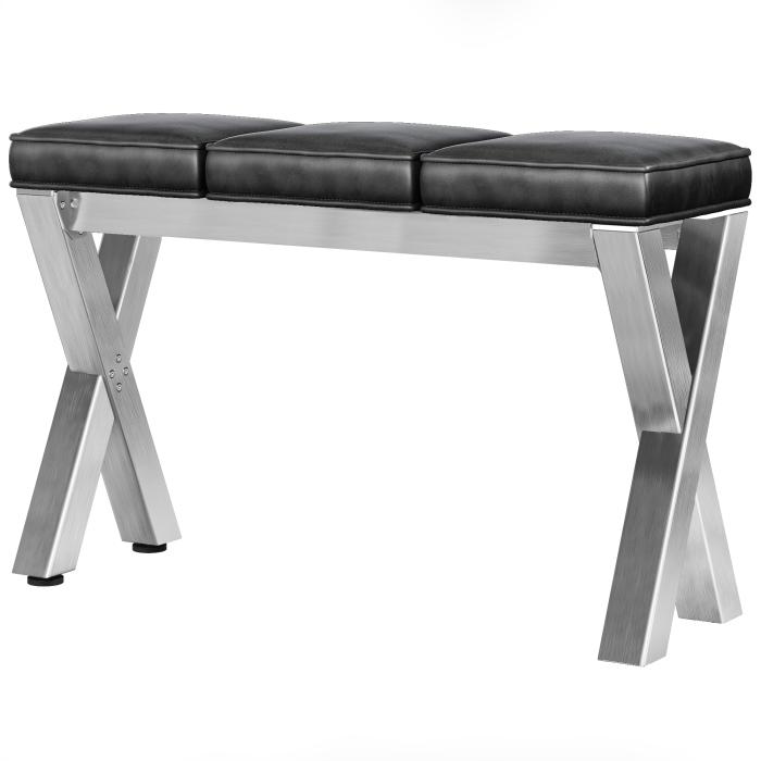 JUANA | Bench B:H 120 x 81cm | 8mm | Stainless Steel/ Anthracite
