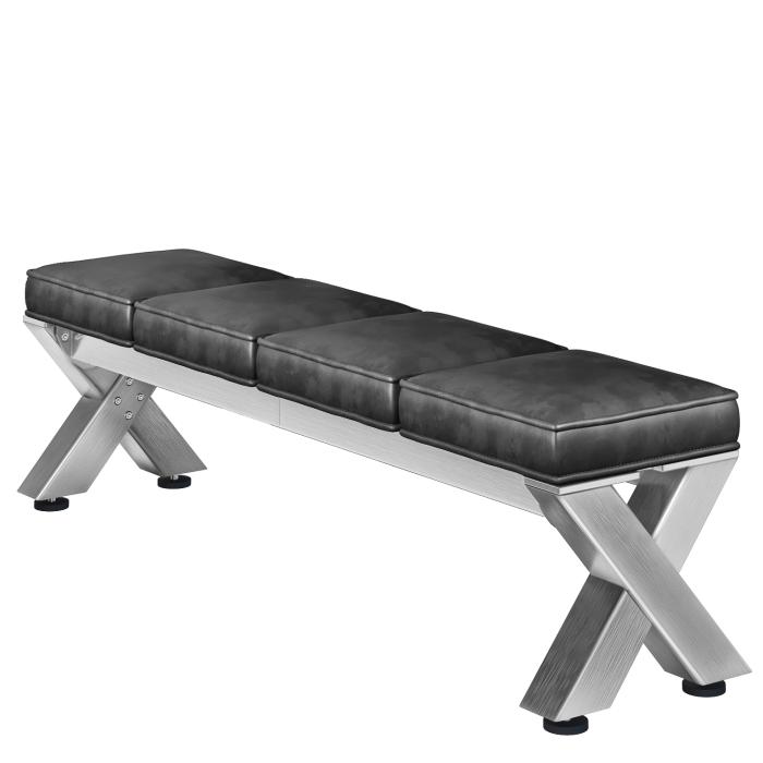 JUANA | Loungebenk B:H 160 x 51 cm | 8 mm | Rustfritt stål/ Antrasitt