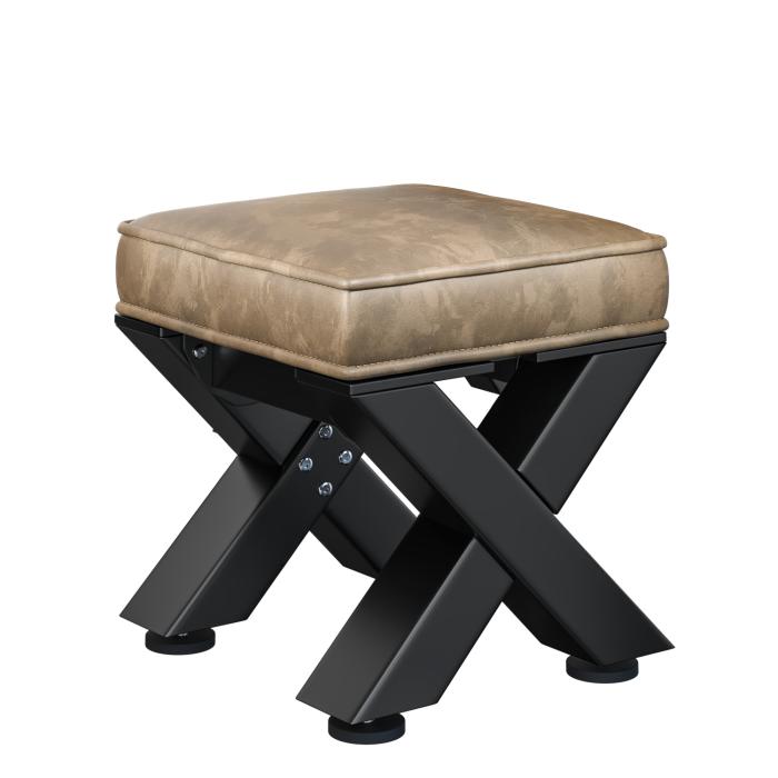 JUANA | Bistro siddehocker | B:H 40 x 51 cm | Sort/Taupe