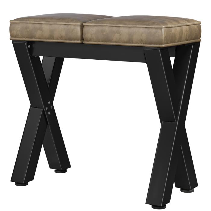 JUANA | Benk B:H 80 x 81cm | 8mm | Svart/ Taupe