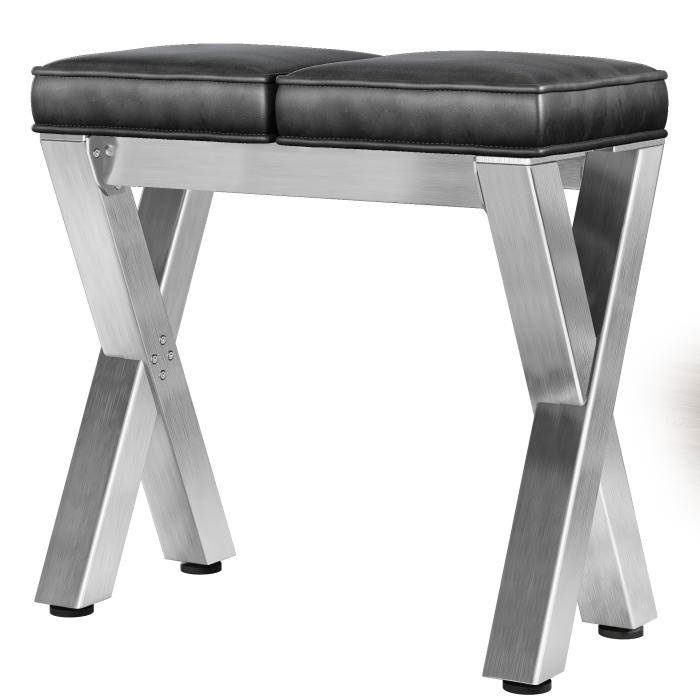 JUANA | Benk B:H 80 x 81cm | 8mm | Rustfritt stål/ Antrasitt