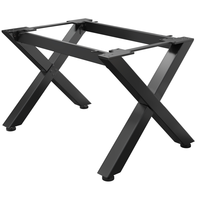 JUANA | Piètement de table Bistro | L : l : H : 119 x 90 x 73cm | 2 x connecteurs | Noir | 