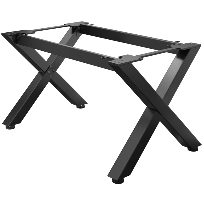 JUANA | Piètement de table Bistro | L : l : H : 139 x 90 x 73cm | 2 x connecteurs | Noir | 