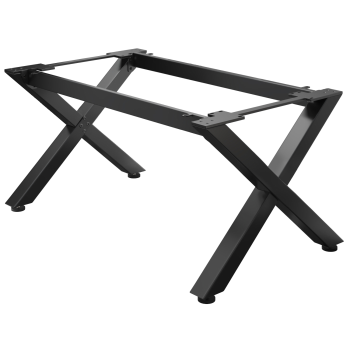 JUANA | Support de table de bistro | L: L: H : 159 x 100 x 73cm | 2 x connecteur | Noir |