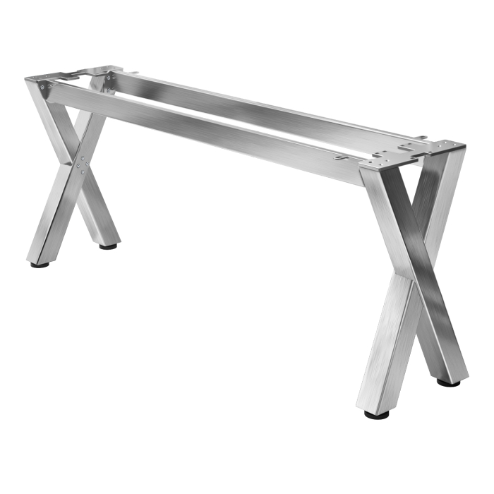 JUANA | Bistro Bar Bench Frame | L: W: H: 199 x 40 x 73cm | 2 x Connector | Stainless Steel