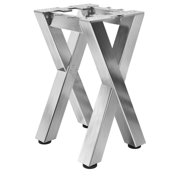 JUANA | Bistro Bar Stool Frame | L: W: H: 43 x 40 x 73cm | 2 x Connectors | Stainless Steel