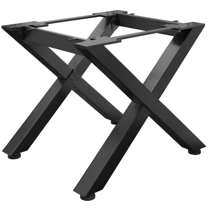 JUANA | Piètement de table Bistro | L : l : H : 79 x 100 x 73cm | 2 x connecteurs | Noir | 