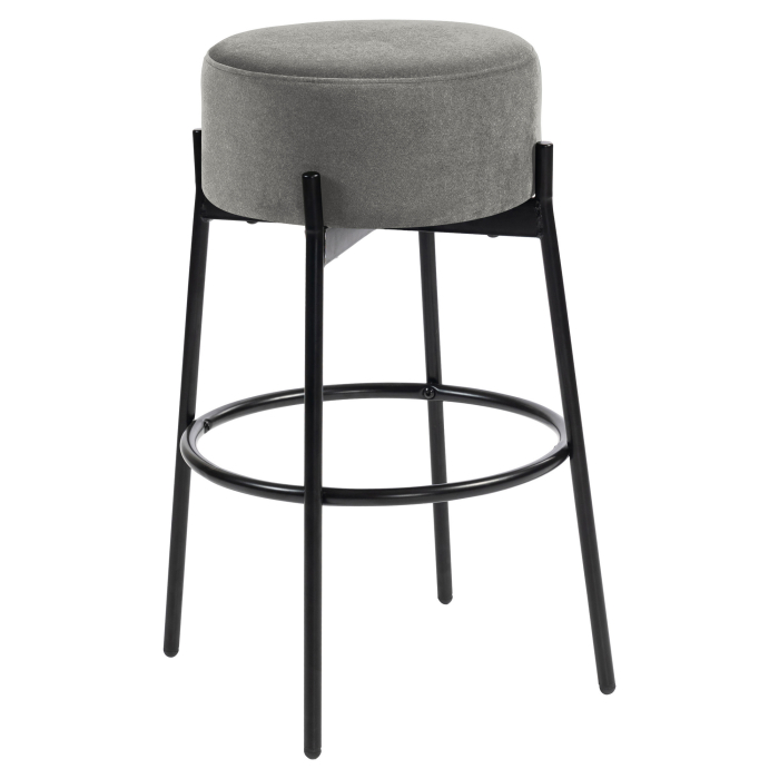 JULIANA | Tabouret de bar pour la restauration | Samt | Gris