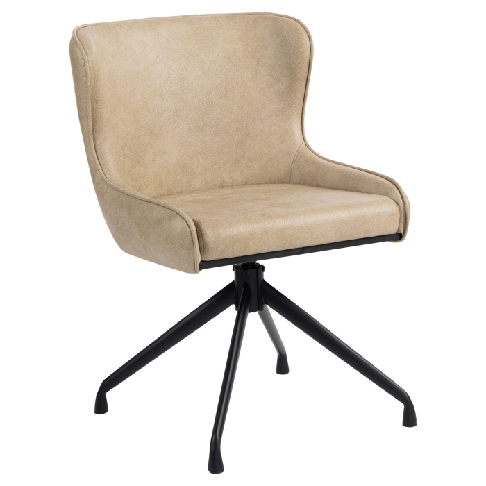 JULIUS | Sedia da hotel | Pelle | Beige | Funzione girevole