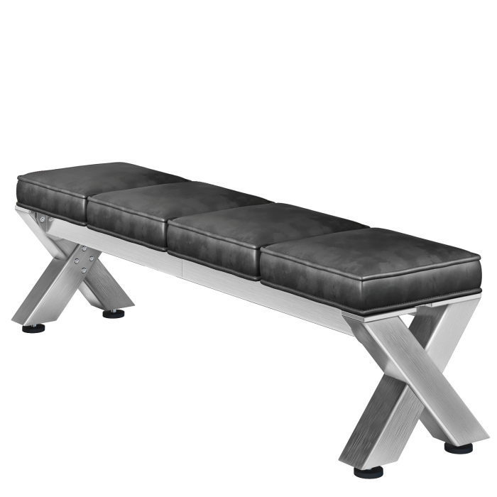 JUANA | Lounge-istuinpenkki L:K 160 x 51cm | 8mm | Ruostumaton teräs / Antrasiitti