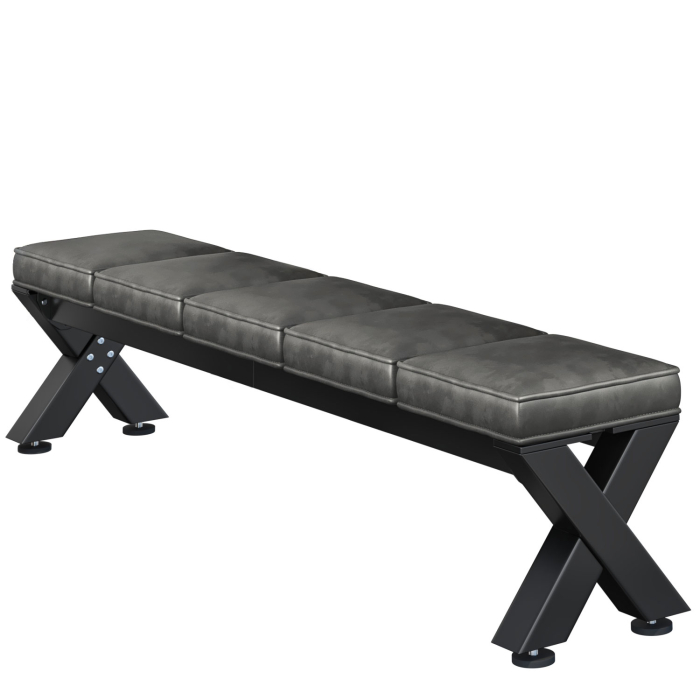 JUANA | Lounge bank B:H 200 x 51 cm | 8 mm | Zwart/ Antraciet