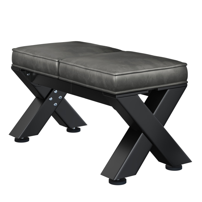 JUANA | Banc de salon B:H 80 x 51 cm | 8 mm | Noir/ Anthracite