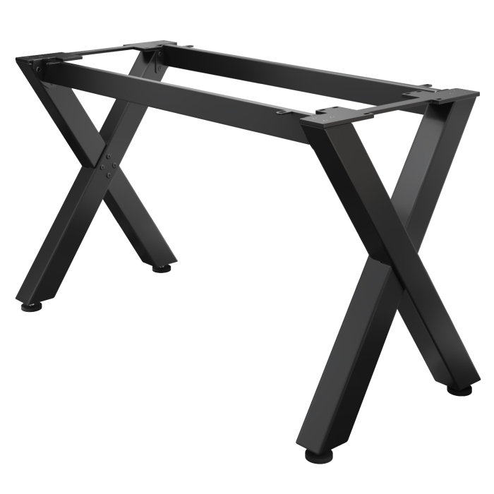 JUANA | Support de table bistrot | L: l: h: 159 x 70 x 105cm | 2 x connecteurs | Noir