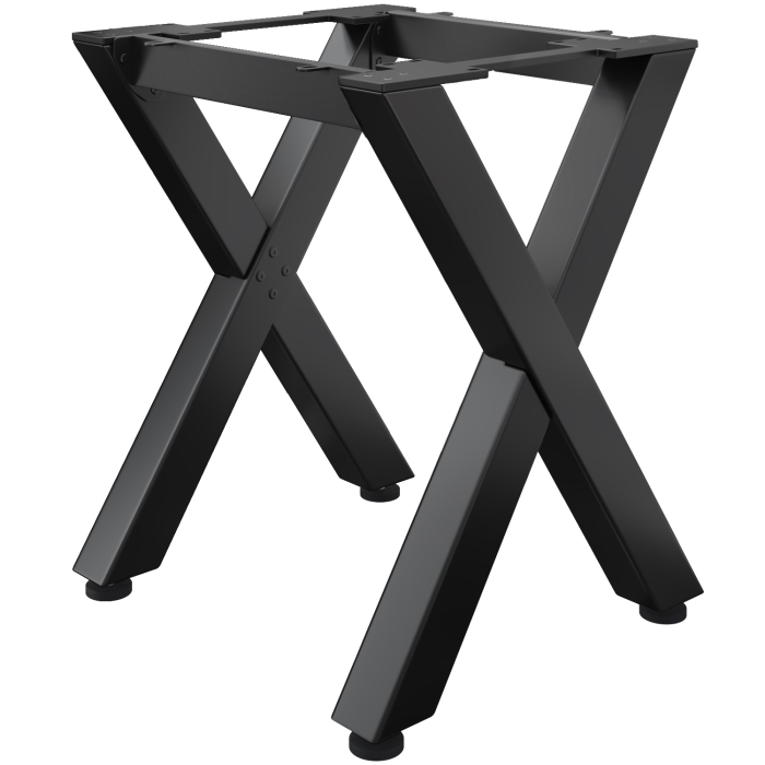 JUANA | Bistro Stehtischgestell | L: B: H: 75 x 60  x 105cm | 2 x Verbinder | Schwarz 