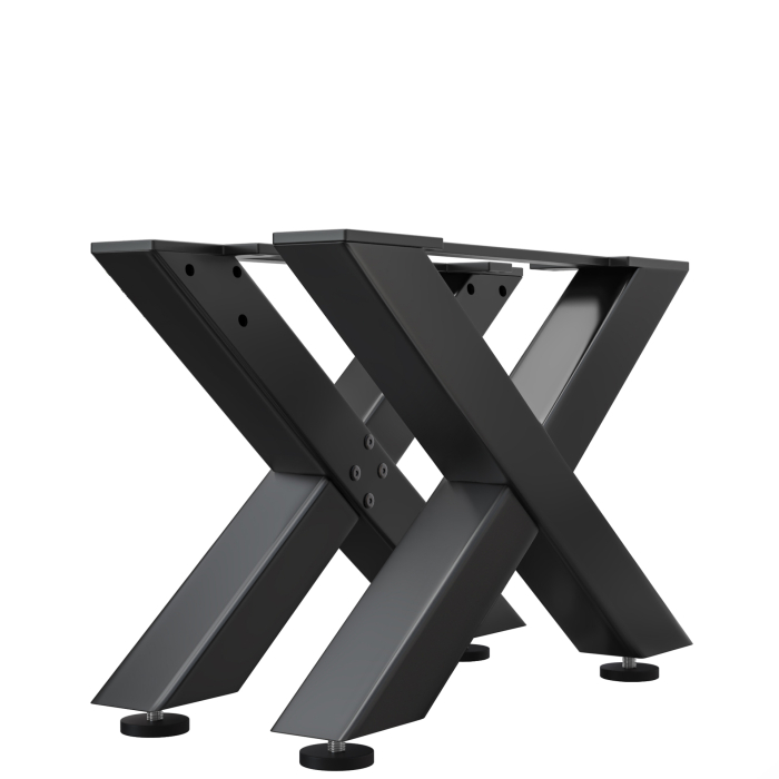 JUANA | Lounge bordløpere | Svart | Føtter: 6x6cm | B58xH36cm