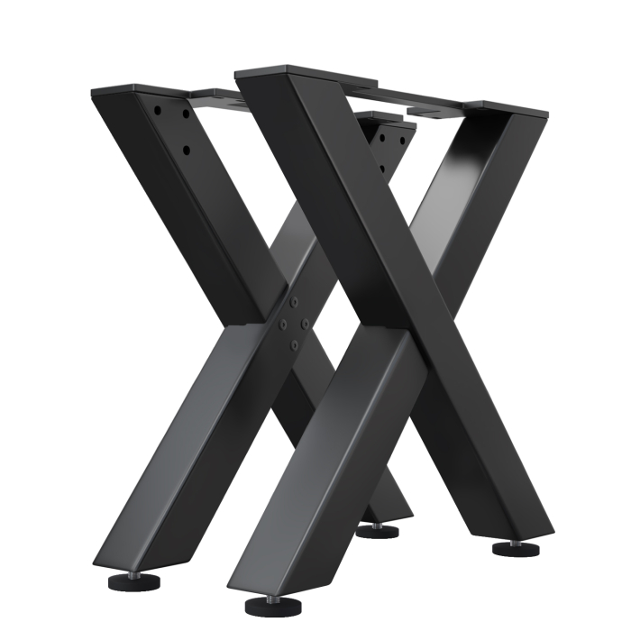 JUANA | Verrijdbare tafel | Zwart | Poten: 8x8cm | B58xH73cm