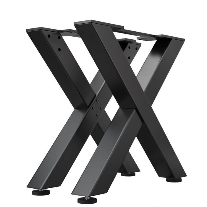 JUANA | Verrijdbare tafel | Zwart | Poten: 8x8cm | B68xH73cm
