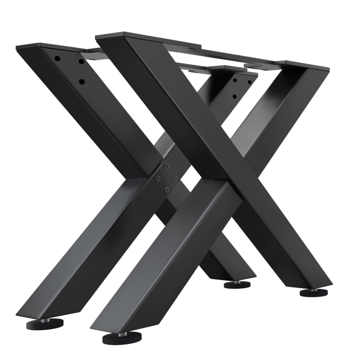 JUANA | Bord med medstativ | Svart | Ben: 8x8cm | B98xH73cm
