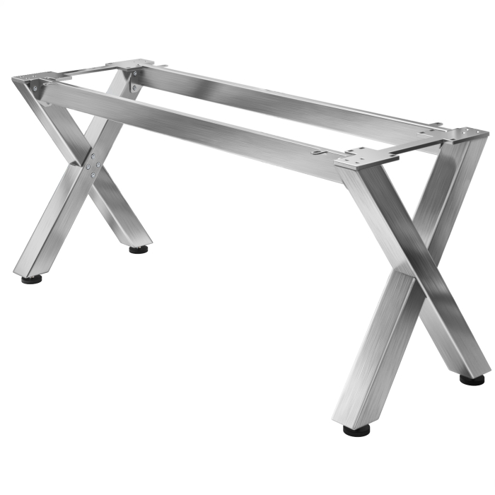 JUANA | Telaio per tavolo da bistrot | L: L: H: 175 x 70 x 73cm | 2 x connettori | acciaio inox | 