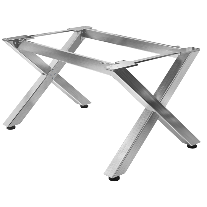 JUANA | Bistro Tischgestell | L: B: H: 139 x 100  x 73cm | 2 x Verbinder | Edelstahl | 