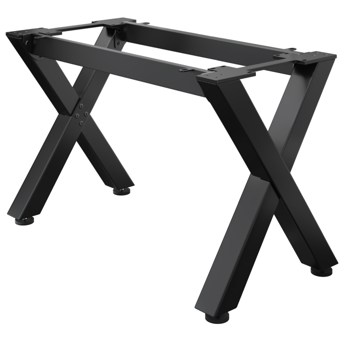 JUANA | Marco de mesa bistro | Largo: Ancho: Alto: 115 x 60 x 73cm | 2 x conectores | Negro 