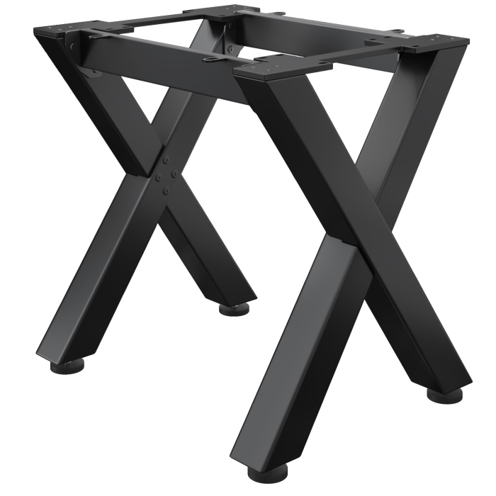 JUANA | Struttura per tavolo da bistrot | L: L: H: 79 x 60 x 73cm | 2 x connettori | Nero | 