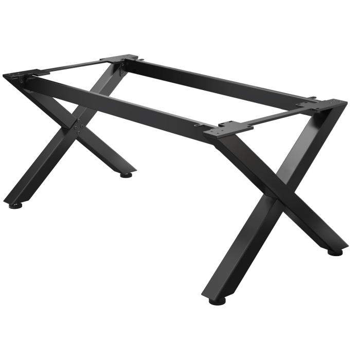 JUANA | Piètement de table Bistro | L : l : H : 179 x 100 x 73cm | 2 x connecteurs | Noir | 