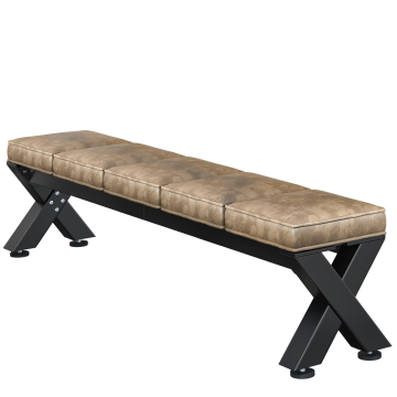 JUANA | Banc de lounge B:H 200 x 51cm | 8mm | Noir/ Taupe