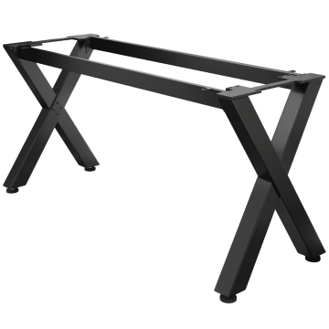 JUANA | Bistro Stehtischgestell | L: B: H: 199 x 60  x 105cm | 2 x Verbinder | Schwarz 