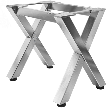 JUANA | Bistro Tischgestell | L: B: H: 79 x 70  x 73cm | 2 x Verbinder | Edelstahl | 