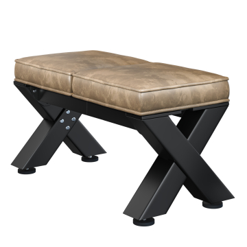 JUANA | Lounge bank B:H 80 x 51cm | 8mm | Zwart/ Taupe