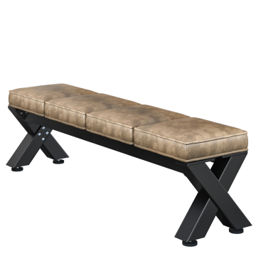JUANA | Lounge Bench W:H 160 x 51cm | 8mm | Black/Taupe