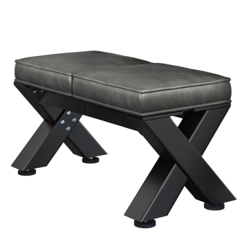 JUANA | Lounge Bench W:H 80 x 51cm | 8mm | Black/Anthracite
