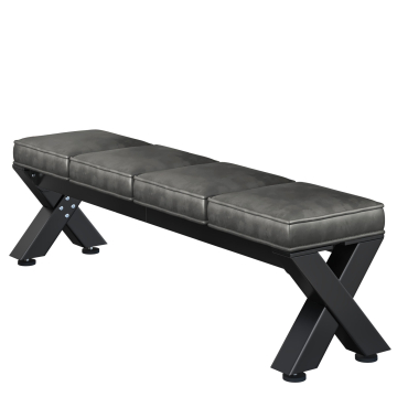 JUANA | Lounge bænk B:H 160 x 51cm | 8mm | Sort/ Antracit