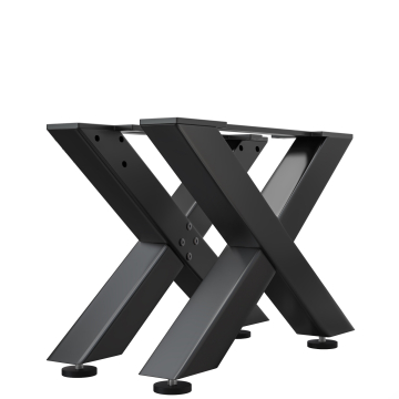JUANA | Lounge bordløpere | Svart | Føtter: 6x6cm | B58xH36cm
