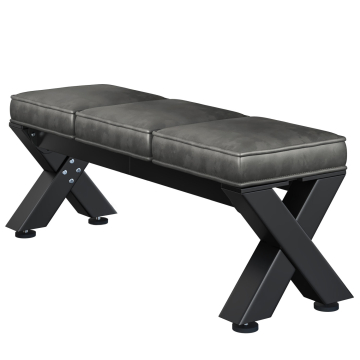 JUANA | Lounge-istuinpenkki L:K 120 x 51 cm | 8 mm | Musta/ Antrasiitti