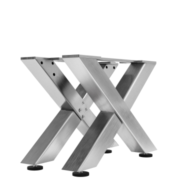 JUANA | Lounge table skids | stainless steel | legs: 6x6cm | W58xH36cm