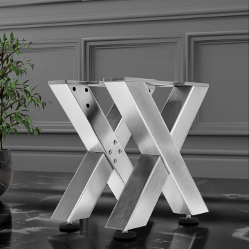 JUANA | Lounge table skids | stainless steel | legs: 8x8cm | W68xH36cm